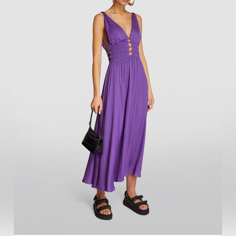 NWT MAJE Satin Midi Dress sz S